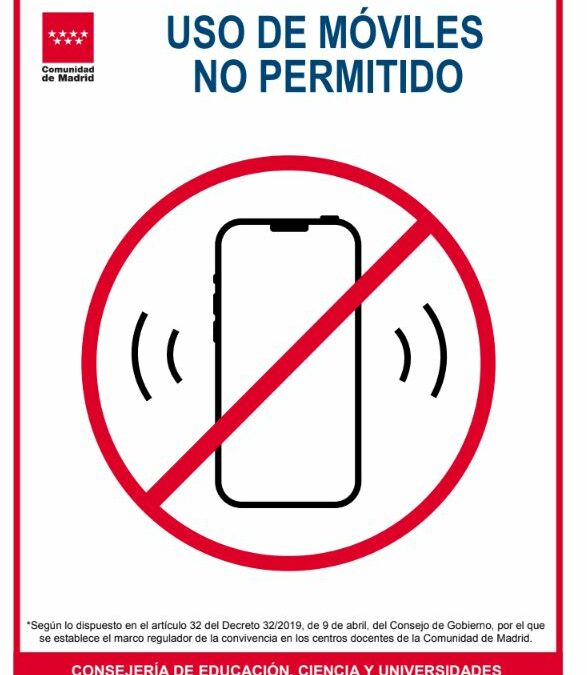 PROHIBICIÓN DEL USO DE TELÉFONOS MÓVILES